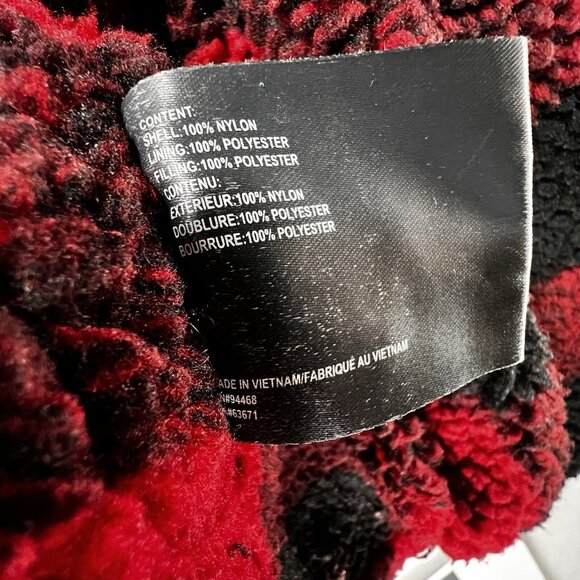 NAUTICA Mens Quilted Puffer Jacket Water Wind Resistant Red Fleece Lined XL Coat - Picture 13 of 14